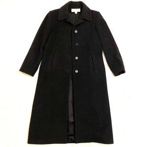 Black Wool Trench Coat (Size 4P)